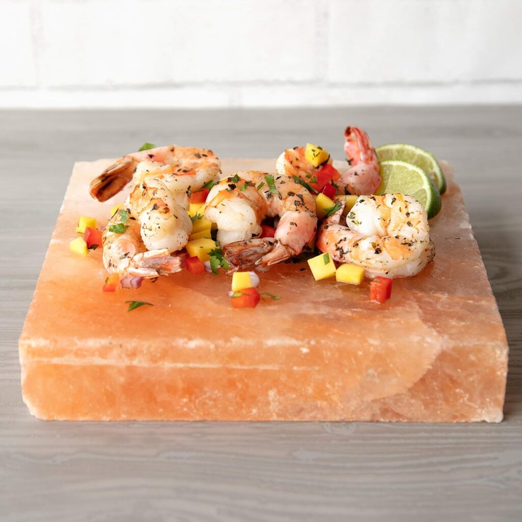 Camerons Himalayan Pink Salt Block for Grilling (8x8) - Barbecue Grill Slab Maintains Even Temperature Hot or Cold - Naturally Adds Salty Flavor to Cooking - Barbecue Grilling  Cookout Essential
