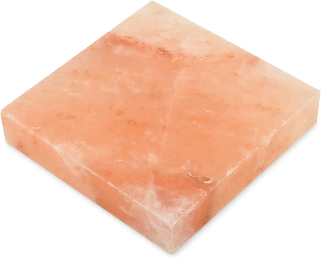 onlyfire Himalayan Salt Plate 8x8x1.5 for Cooking, Grilling Cutting and Serving