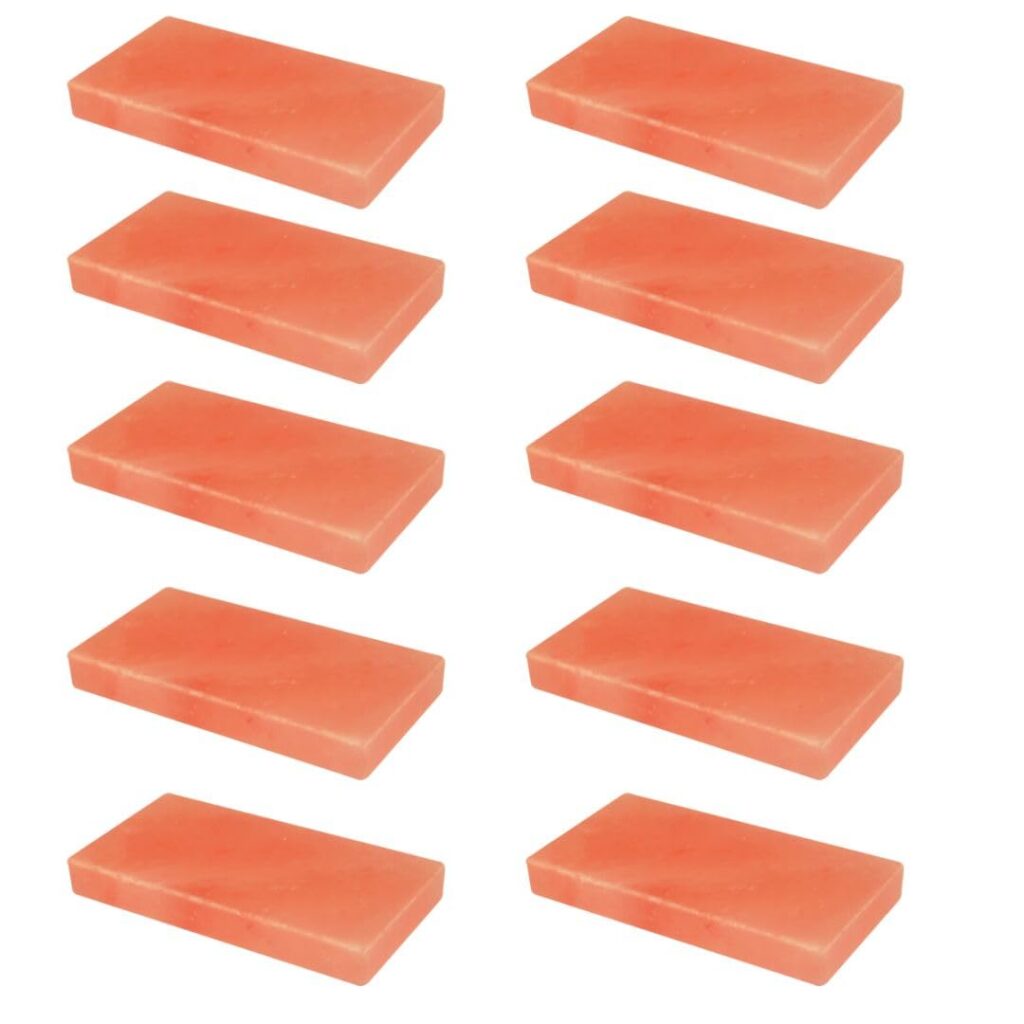 SALT N SOUL Himalayan Salt Tile 8x4x1 | Himalayan Salt Block For Sauna | Himalayan Salt Brick for Spa, Dry Age, and Home Decor. (10)